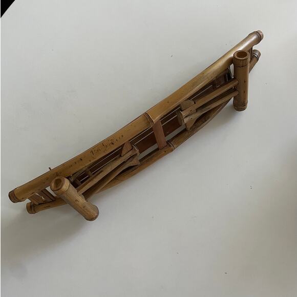 Antique Folding Bamboo Japanese or Chinese head rest (possible Takamakura?) - Picture 4 of 10